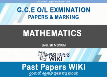 O/L Mathematics Past Papers and Answers in English medium