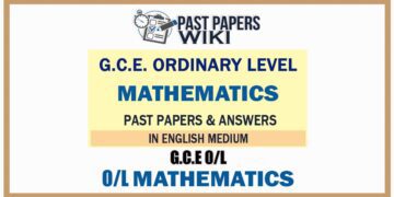 O/L Mathematics Past Papers and Answers in English medium