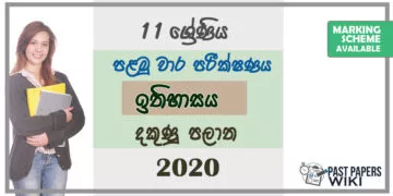 Grade 11 History Paper 2020 (1st Term Test) | Southern Province