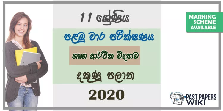 Grade 11 Home Science Paper 2020 (1st Term Test) | Southern Province
