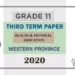 Grade 11 Health & Physical Education Past Paper 2020 (3rd Term Test) | Western Province