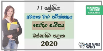 Grade 11 Eastern Music Past Paper 2020 (3rd Term Test) | Western Province