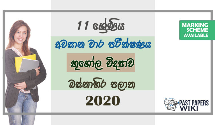 Grade 11 Geography Past Paper 2020 (3rd Term Test) | Western Province