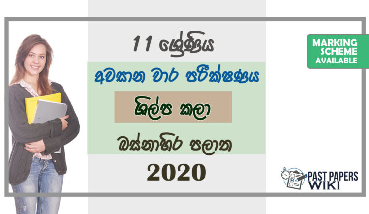 Grade 11 Arts & Crafts Past Paper 2020 (3rd Term Test) | Western Province