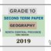 Grade 10 Geography Paper 2019 (2nd Term Test) | North Central Province