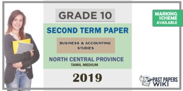 Grade 10 Business And Accounting Studies Paper 2019 (2nd Term Test) | North Central Province