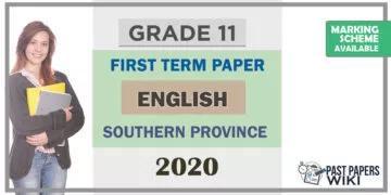 Grade 11 English Paper 2020 (1stTerm Test) | Southern Province
