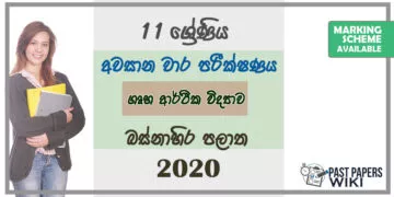 Grade 11 Home Science Past Paper 2020 (3rd Term Test) | Western Province