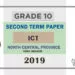 Grade 10 Information And Communication Technology Paper 2019 (2nd Term Test) | North Central Province