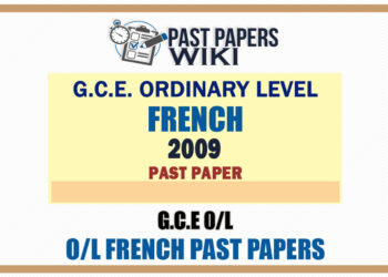 2009 O/L French Past Paper