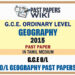 2015 O/L Geography Past Paper | Tamil Medium