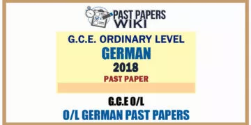 2018 O/L German Past Paper