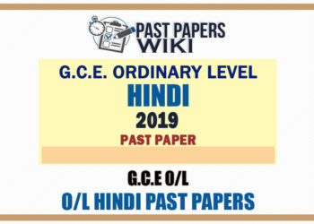 2019 O/L Hindi Past Paper