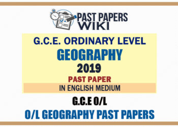 2019 O/L Geography Past Paper | English Medium