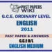 2011 O/L English Past Paper and Answers | English Medium