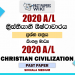 2020 A/L Christian Civilization Past Paper | Sinhala Medium
