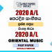 2020 A/L Oriental Music Past Paper | Sinhala Medium