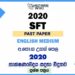 2020 A/L SFT Past Paper English Medium