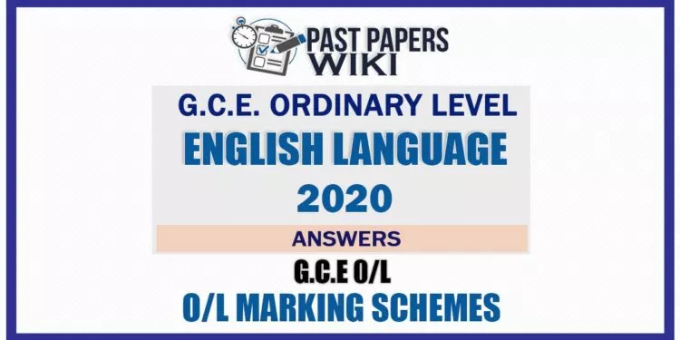 Download 2020 O/L English Language Marking Scheme