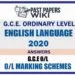Download 2020 O/L English Language Marking Scheme