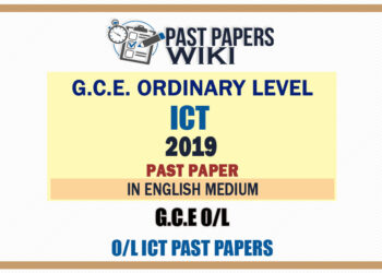 2019 O/L Information And Communication Technology Past Paper | English Medium