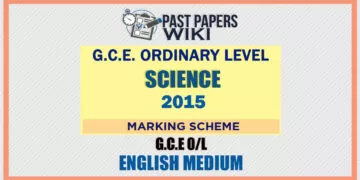 2015 O/L Science Marking Scheme | English Medium