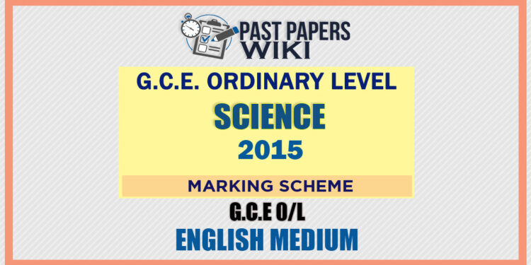 2015 O/L Science Marking Scheme | English Medium