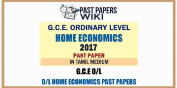 2017 O/L Home Economics Past Paper | Tamil Medium