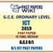 2019 O/L Information And Communication Technology Past Paper | Tamil Medium
