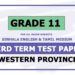 Grade 11 Western Province 3rd Term Test Papers with answers