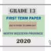 Grade 13 Bio System Technology 1st Term Test Paper 2020 | North Western Province