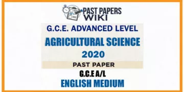 2020 A/L Agricultural Science Past Paper | English Medium