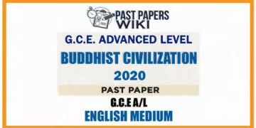 2020 A/L Buddhist Civilization Past Paper | English Medium