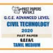 2020 A/L Civil Technology Past Paper | Tamil Medium
