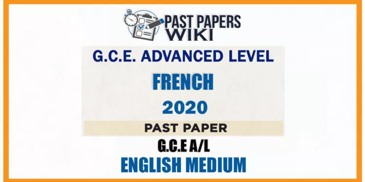 2020 A/L French Past Paper