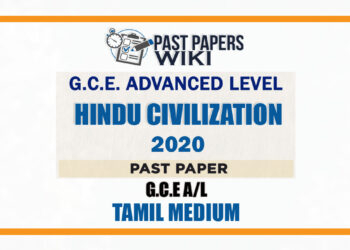 2020 A/L Hindu Civilization Past Paper | Tamil Medium
