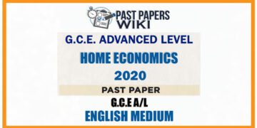 2020 A/L Home Economics Past Paper | English Medium