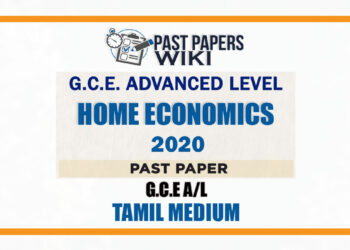 2020 A/L Home Economics Past Paper | Tamil Medium