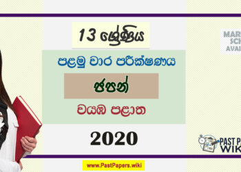 Grade 13 Japanese 1st Term Test Paper 2020 | North Western Province