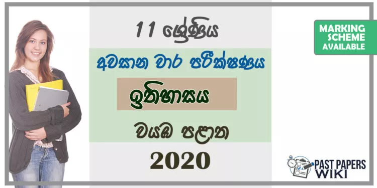 Grade 11 History Paper 2020 (3rd Term Test) | North Western Province