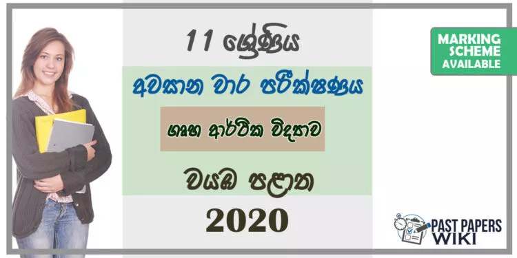 Grade 11 Home Science Paper 2020 (3rd Term Test) | North Western Province