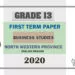 Grade 13 Business Studies 1st Term Test Paper 2020 | North Western Province