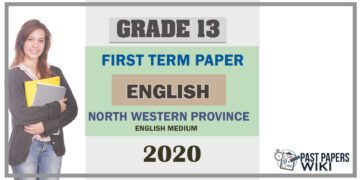 Grade 13 English 1st Term Test Paper 2020 | North Western Province