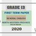 Grade 13 General English 1st Term Test Paper 2020 | North Western Province
