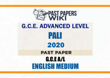 2020 A/L Pali Past Paper | English Medium