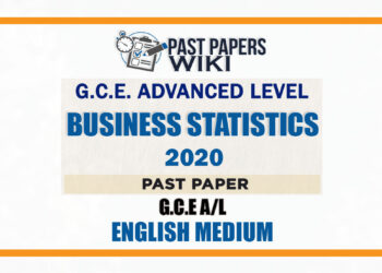 2020 A/L Business Statistics Past Paper | English Medium