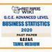 2020 A/L Business Statistics Past Paper | Tamil Medium