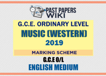 2019 O/L Music - Western Marking Scheme | English Medium