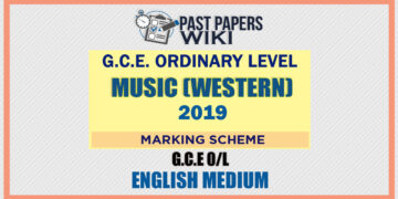 2019 O/L Music - Western Marking Scheme | English Medium