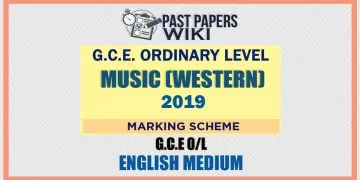 2019 O/L Music - Western Marking Scheme | English Medium